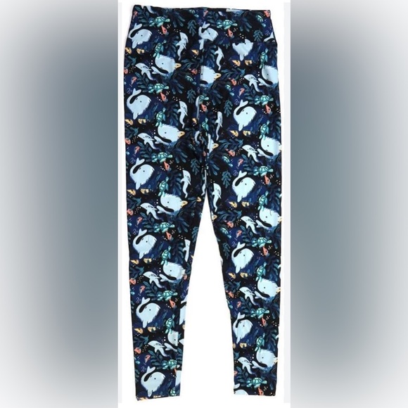 LuLaRoe Pants - LuLaRoe Navy Blue Ocean Creature leggings